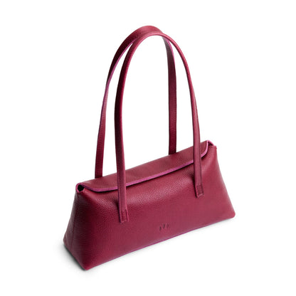 Orchid | Leather bowler bag with magnetic closure