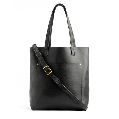 Pebbled--black*Classic | Medium Tote with dual shoulder straps and crossbody strap