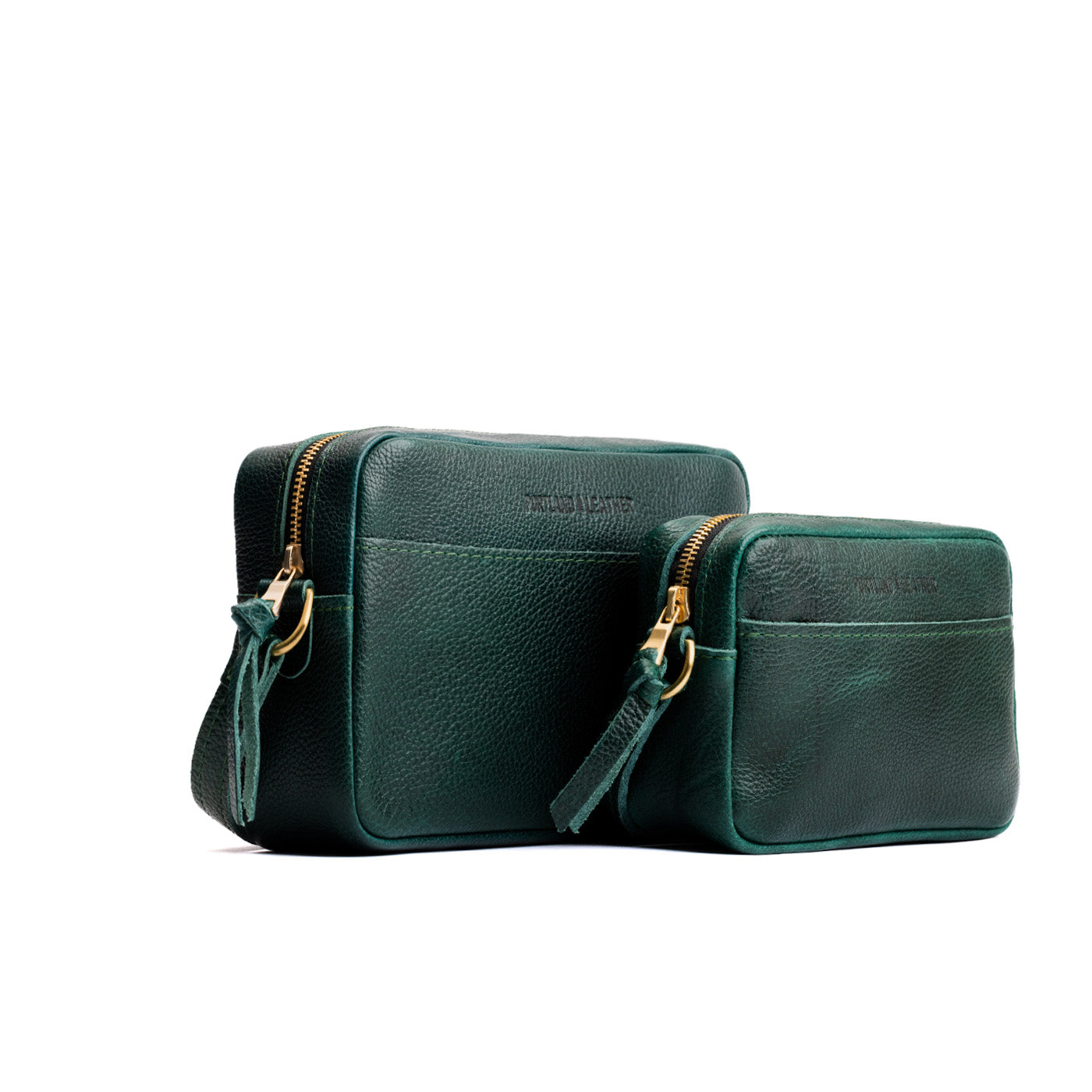 Forest Green | Two sizes of rectangular crossbody with adjustable strap