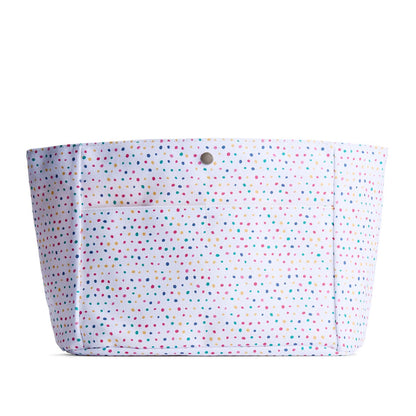 Sprinkles*Classic*Large | Front of printed canvas organizer with pockets