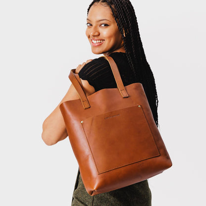 Honey | Medium Tote with dual shoulder straps and crossbody strap