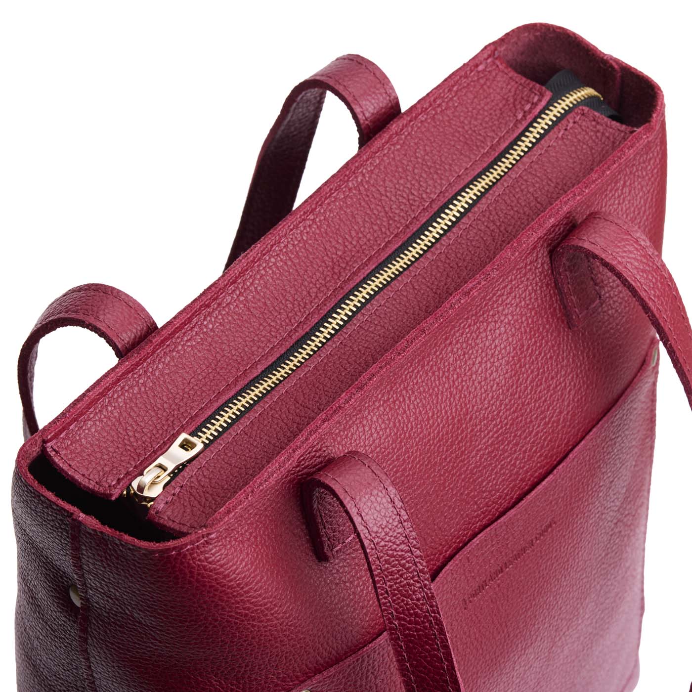 Rhubarb*Zipper | Medium Tote with dual shoulder straps and crossbody strap