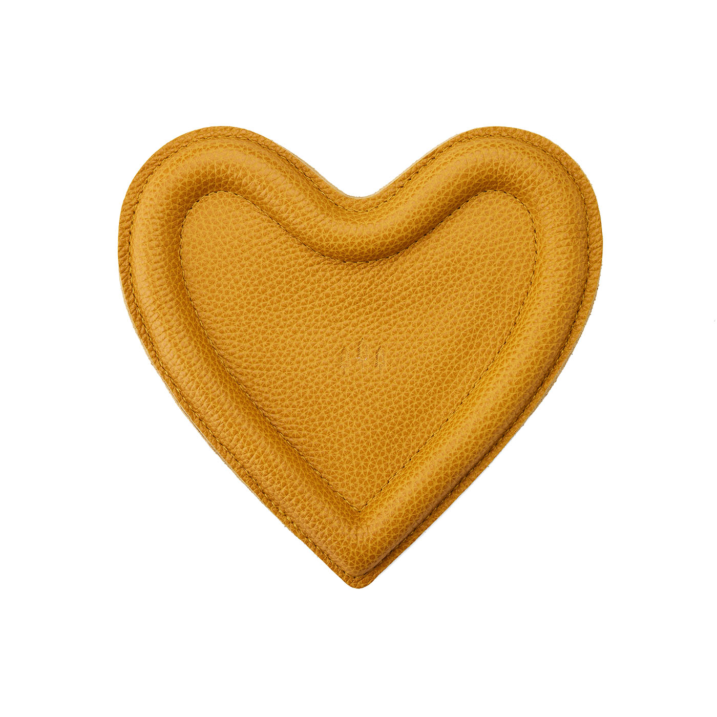 Sunshine | Heart shaped leather tray with stuffed edges