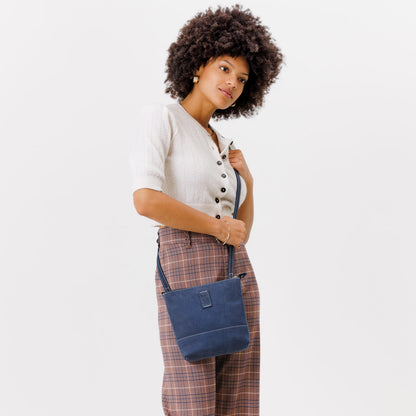 Deep Water | Small rectangular crossbody purse with top zipper and interior pocket