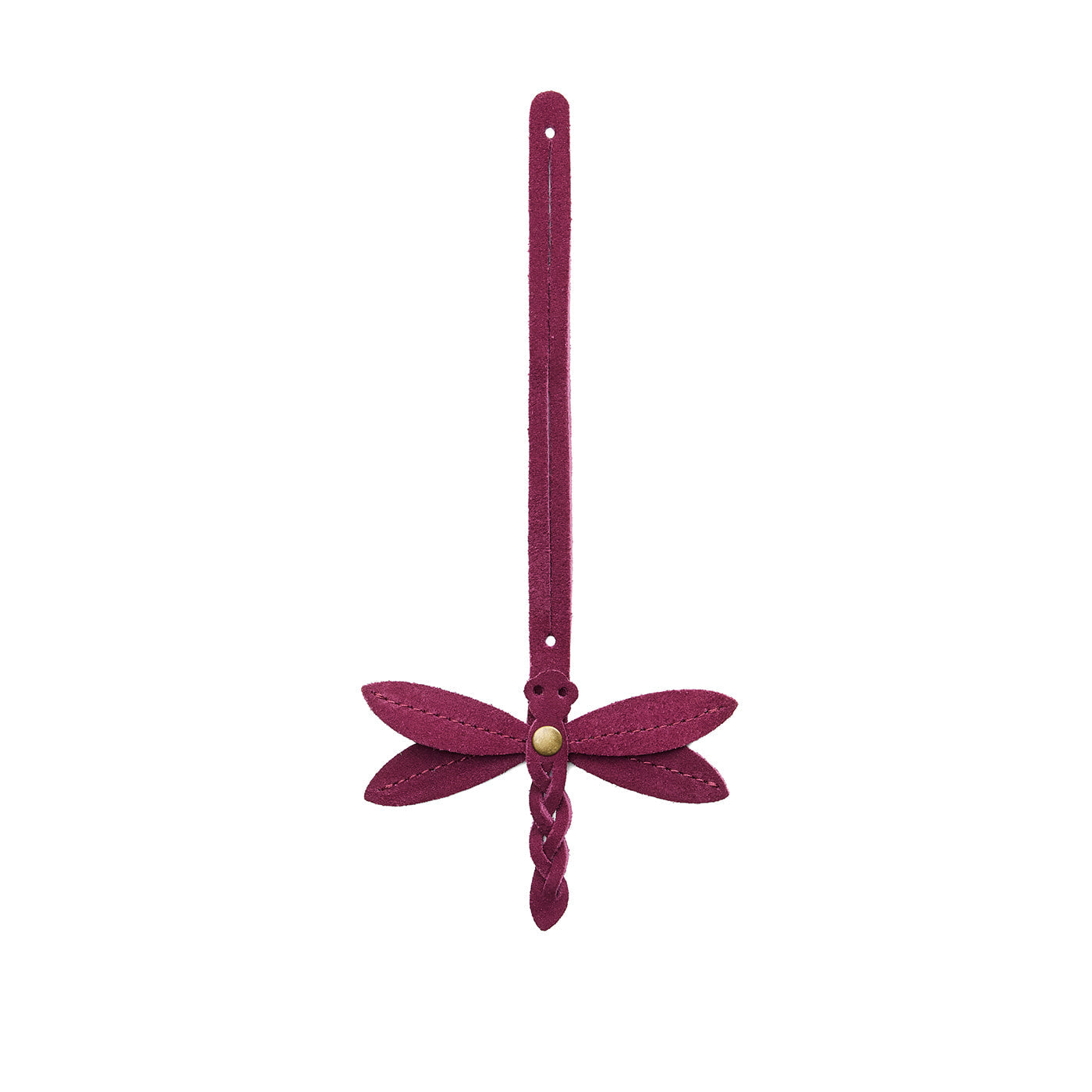 Superbloom | Dragonfly shaped leather charm tassel