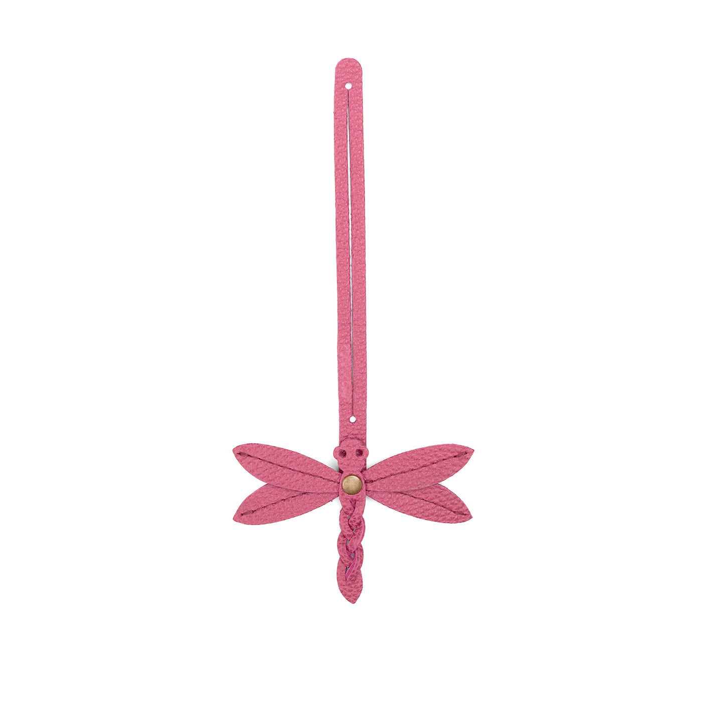 Wild Rose | Dragonfly shaped leather charm tassel