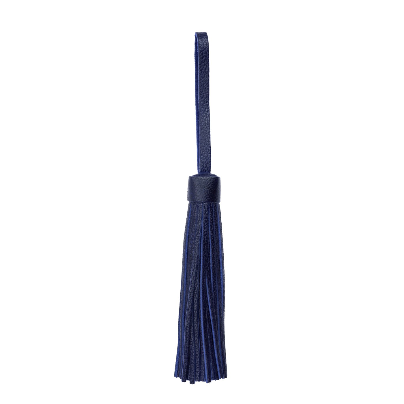 Cobalt*Jumbo | Fringed leather tassel with leather loop