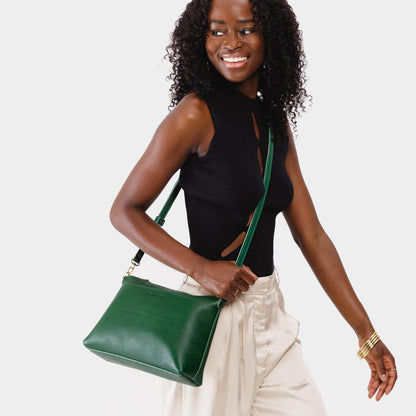 Bacalar*Large | Zip top crossbody bag with detachable strap