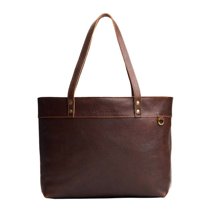 Coldbrew*Large*Zipper | Leather tote bag with riveted straps and exterior key loop