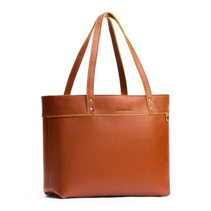 Sienna*Large*Zipper | Leather tote bag with riveted straps and exterior key loop