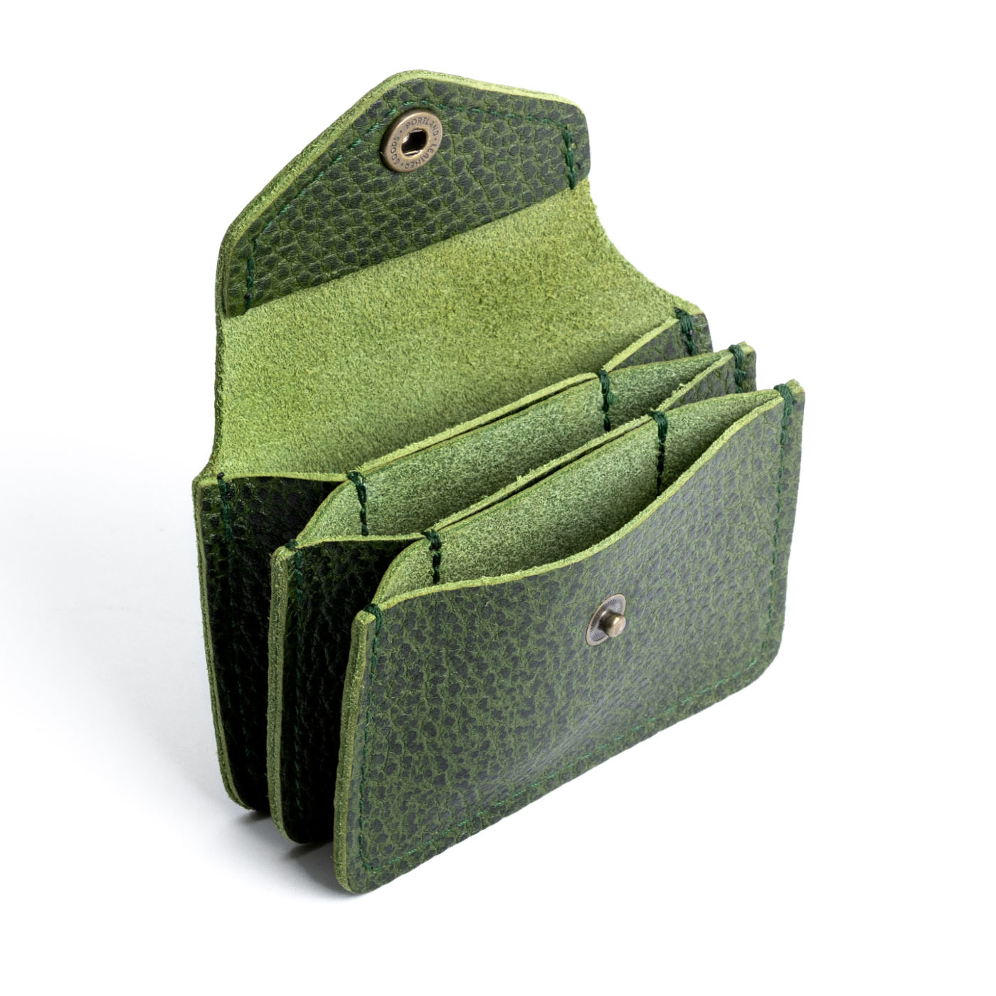 Avocado*Plus | Small leather wallet with snap closure