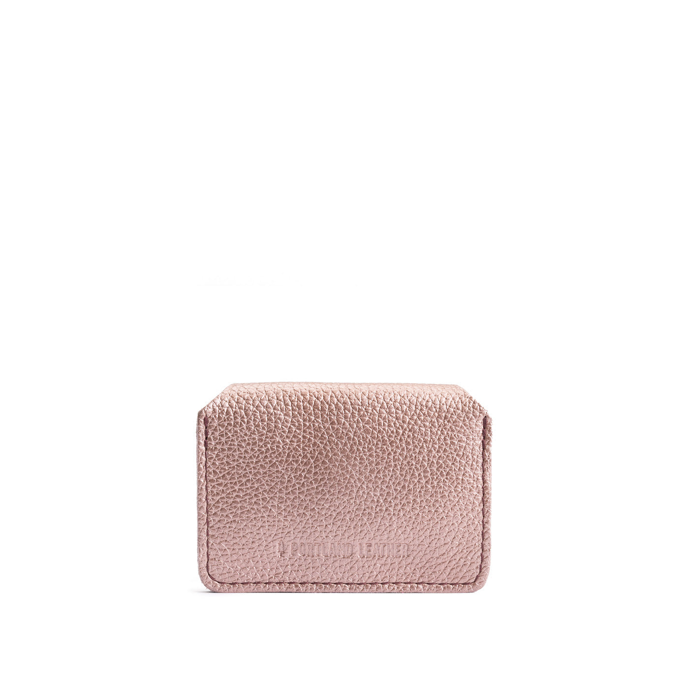 Supernova | Backside of small leather wallet with debossed PLG logo