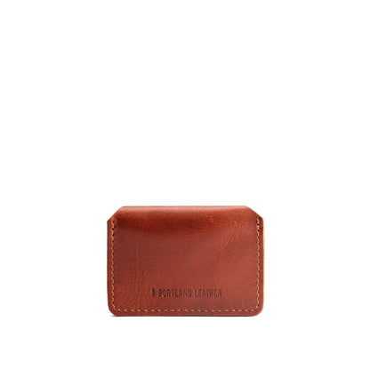 Chestnut | Small leather wallet with snap closure