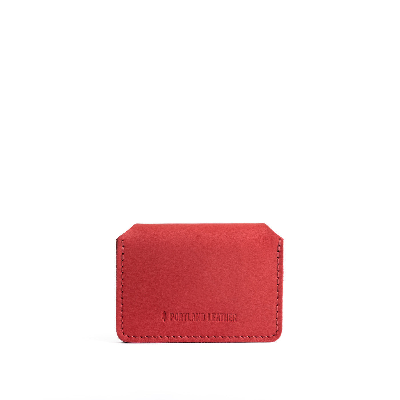 Crimson | Small leather wallet with snap closure