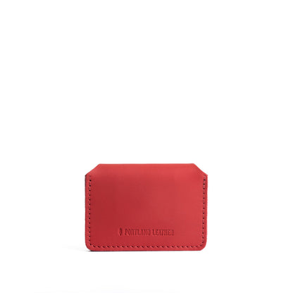 Crimson | Small leather wallet with snap closure