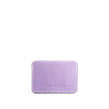 Lavender | Small leather wallet with snap closure