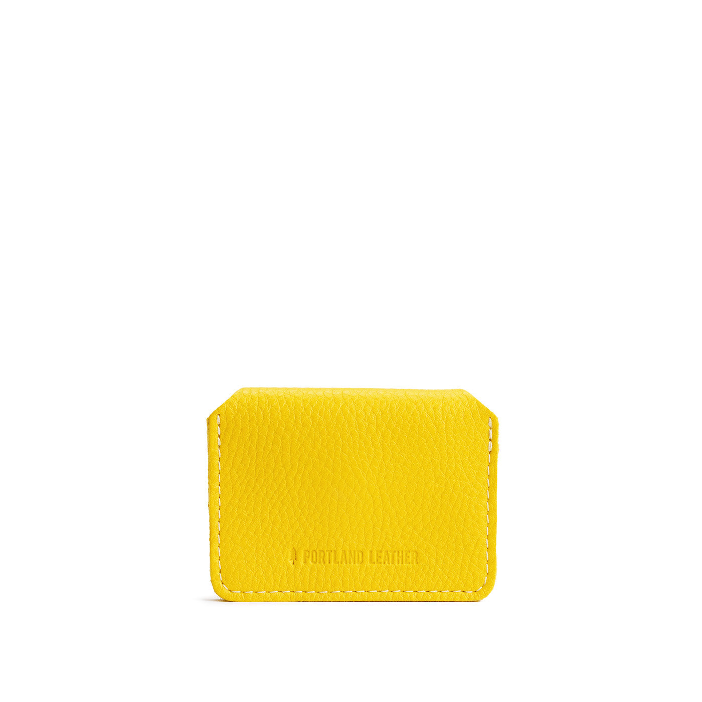 Naples | Backside of small leather wallet with debossed PLG logo