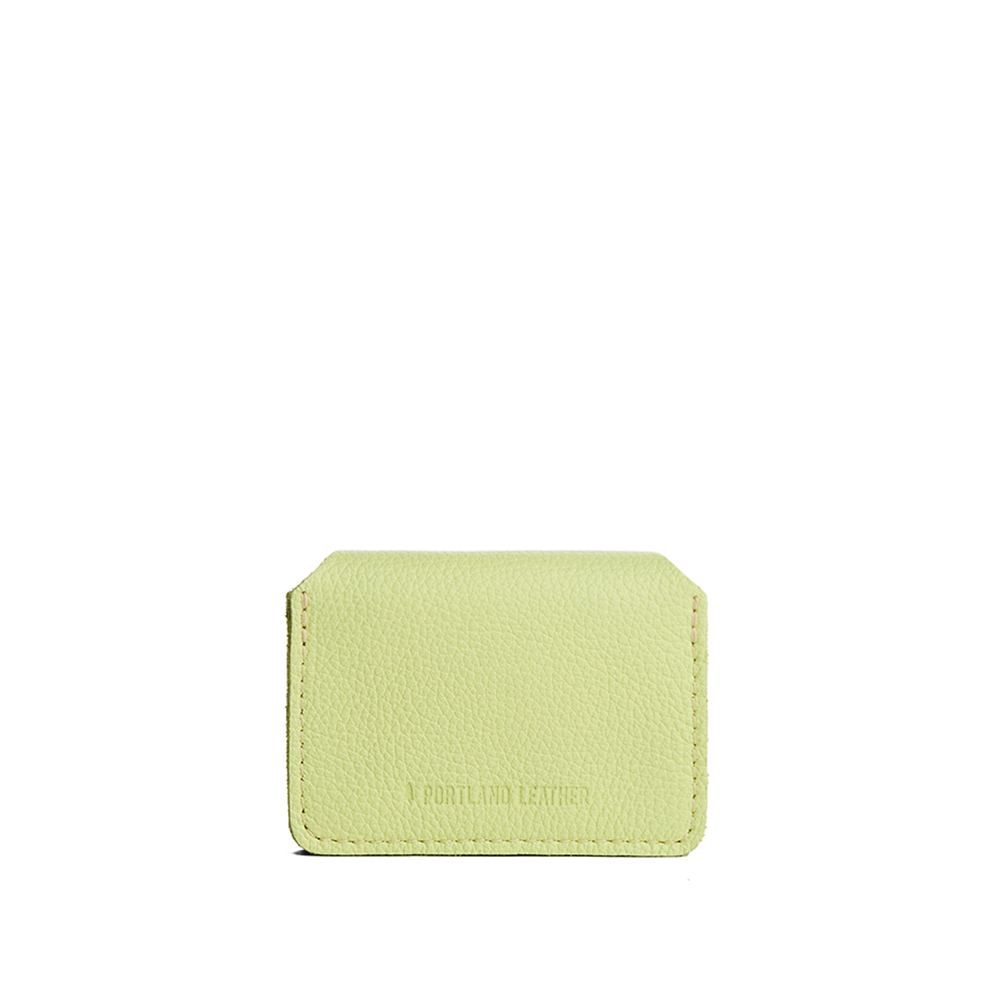 Shadow Lime | Small leather wallet with snap closure