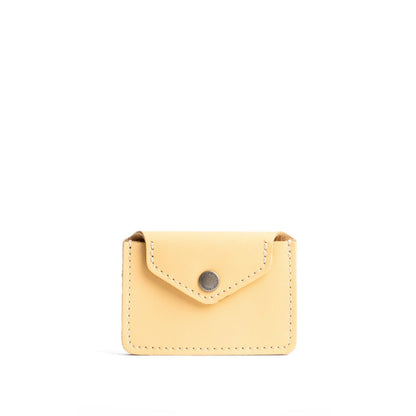Vanilla | Small leather wallet with snap closure