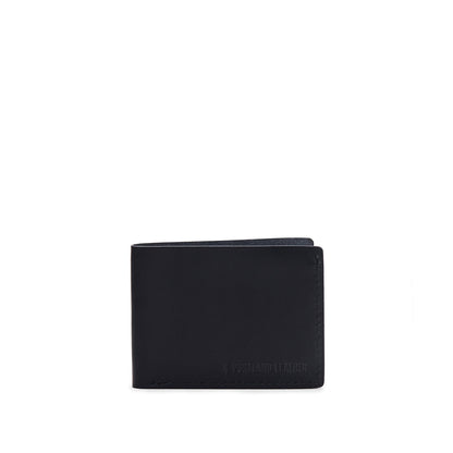 Nero | Leather bifold wallet with six geometric card slots