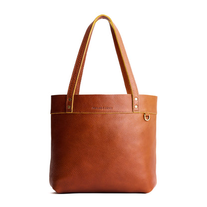 Sienna*Medium*Classic | Leather tote bag with riveted straps and exterior key loop