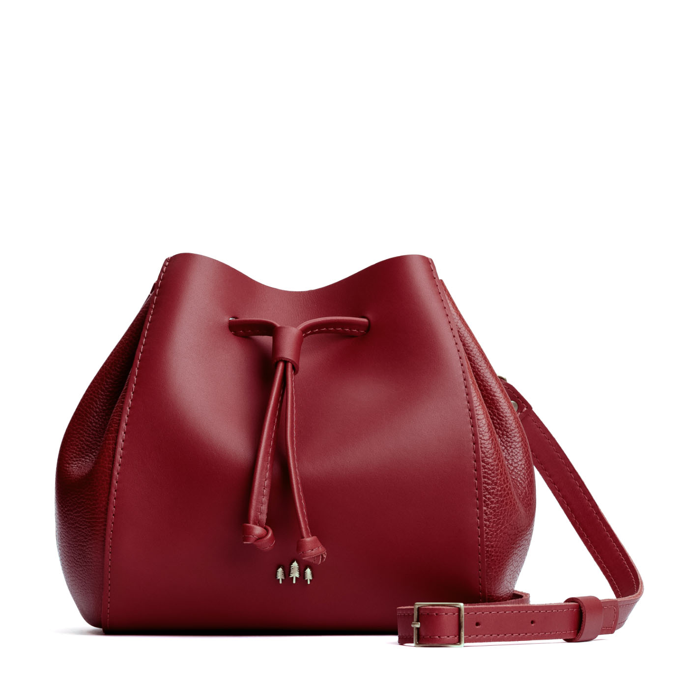 Chili Red | Bucket bag with cinched drawstring closure