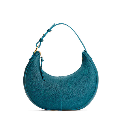 Aquarius*Small | Crescent shaped shoulder bag with zipper closure and adjustable strap