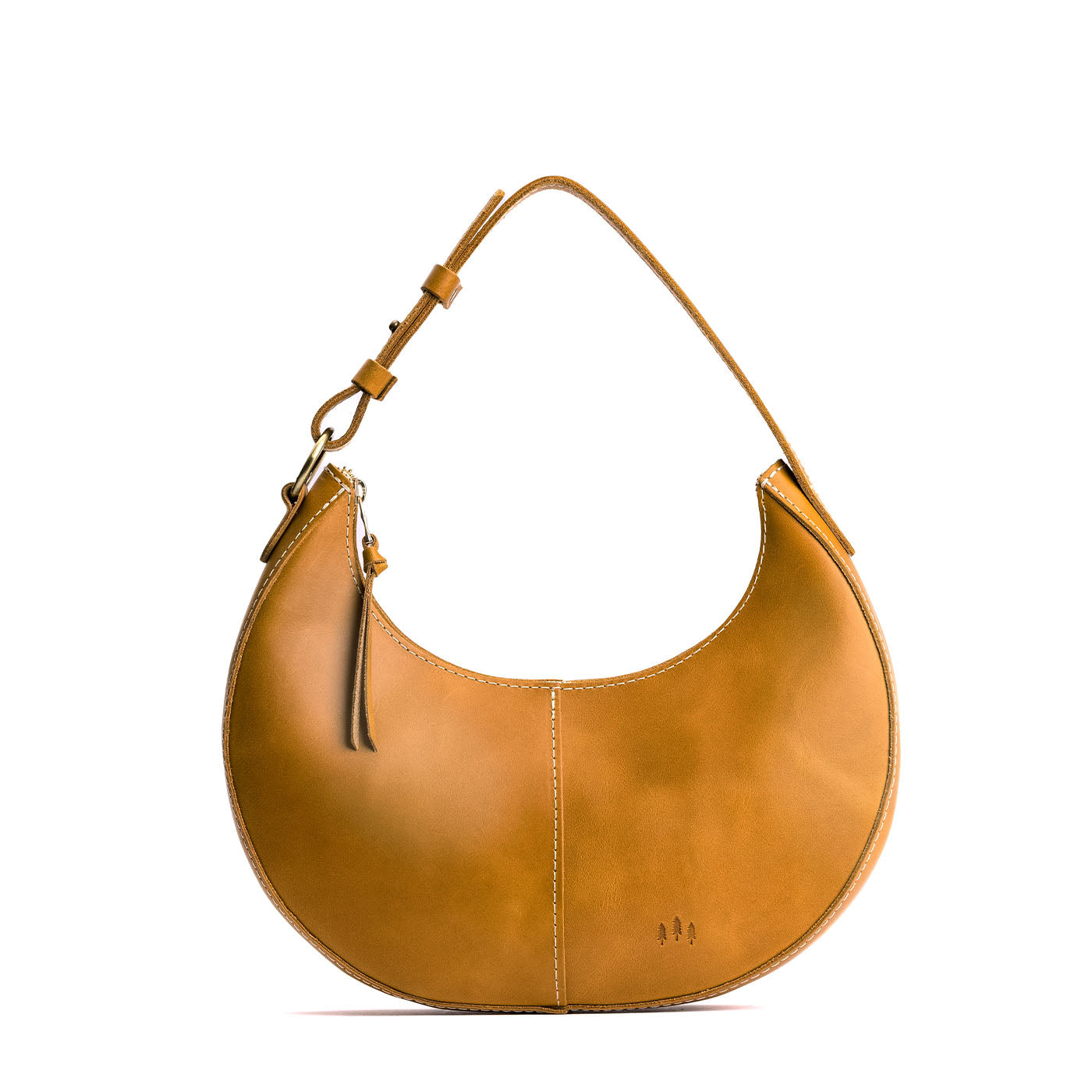 Mango*Small | Crescent shaped shoulder bag with zipper closure and adjustable strap