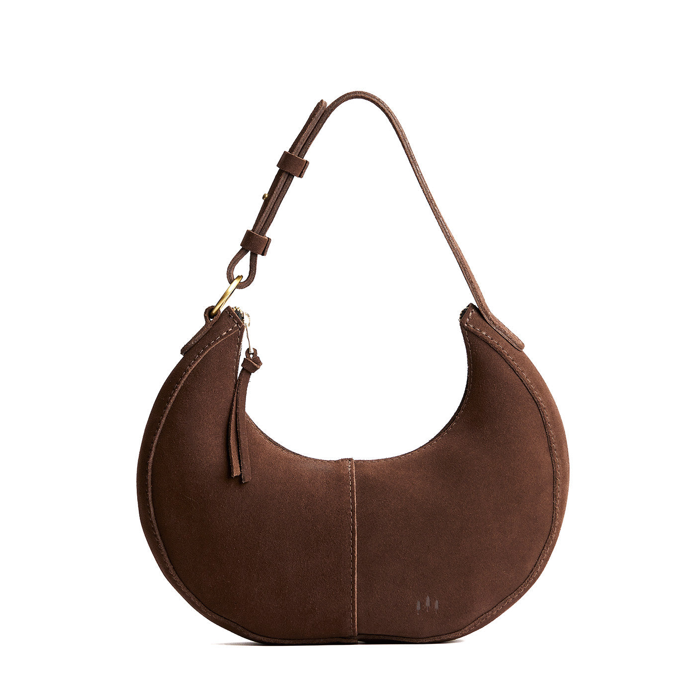 Stagecoach*Small | Crescent shaped shoulder bag with zipper closure and adjustable strap
