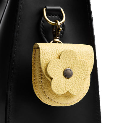 Butter Bliss | U shaped pouch with leather flower applique