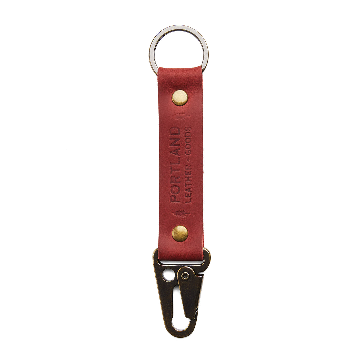 Phoenix*Long | leather logo branded keychain