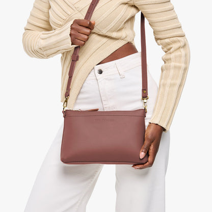 Sunkissed*Small | Zip top crossbody bag with detachable strap