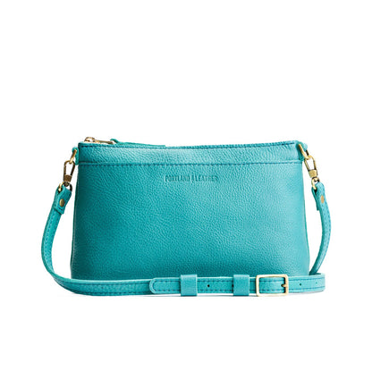 Seafoam*Small | Zip top crossbody bag with detachable strap