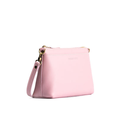Vintage Pink*Small | Zip top petite crossbody bag with detachable strap