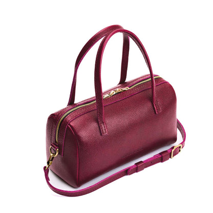 Orchid*Large | Mini duffle shaped handbag with crossbody strap