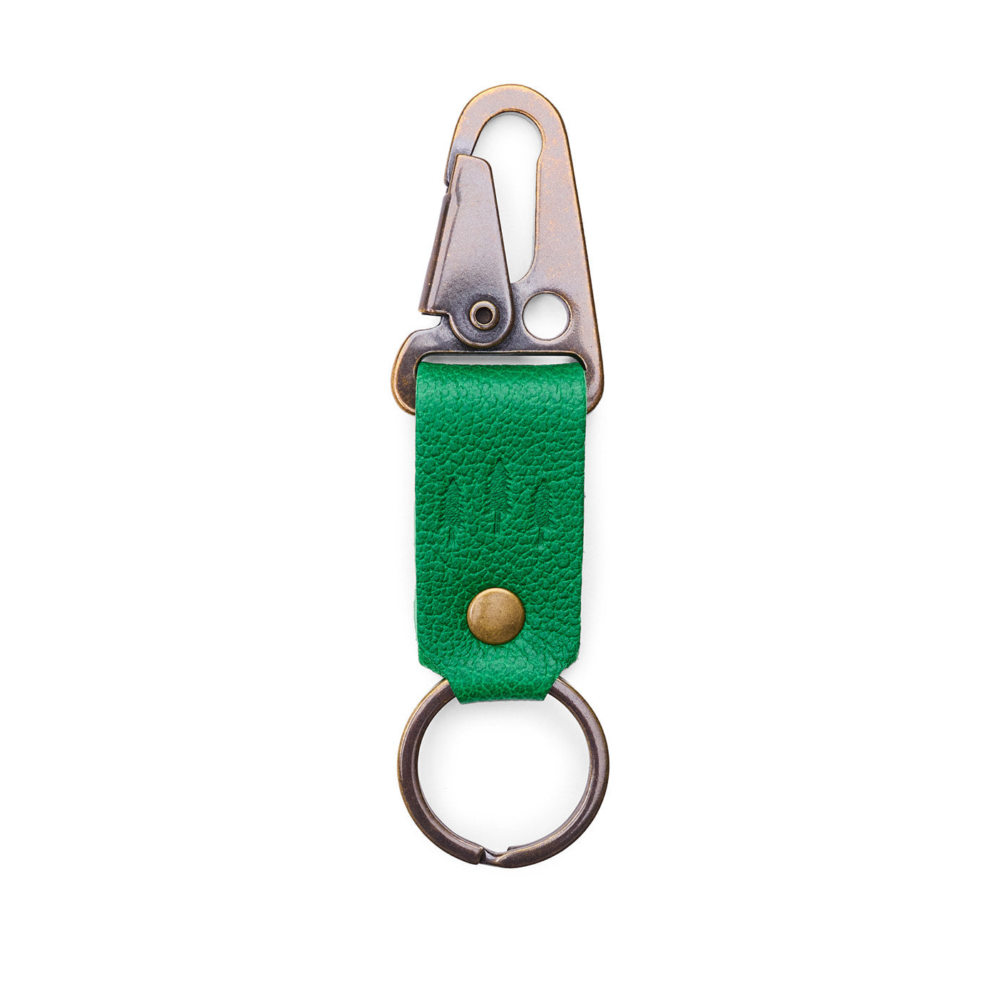 Jolly Green*Short | leather logo branded keychain