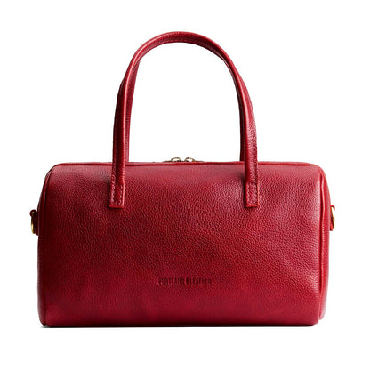 Chili Red*Oversized | Mini duffle shaped handbag with crossbody strap