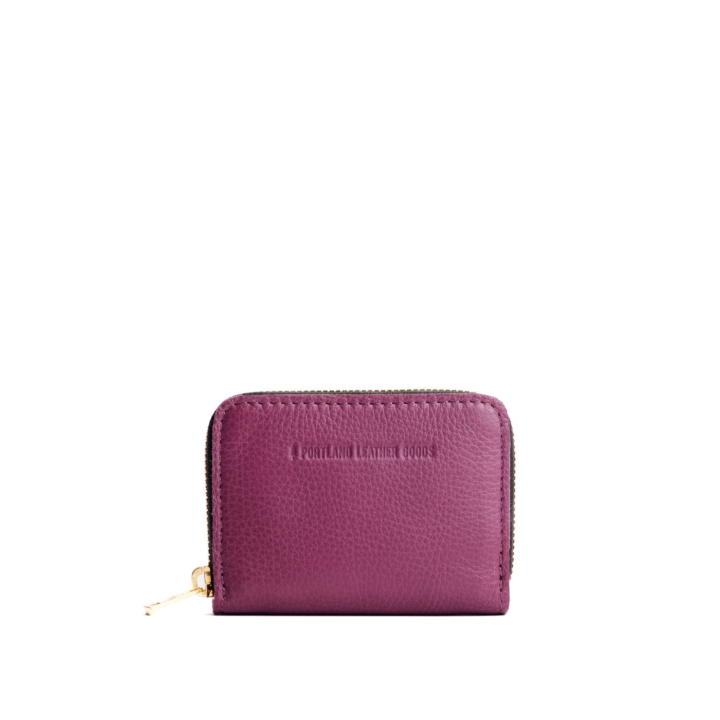 Iris | Small leather wallet with zipper and PLG logo