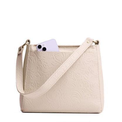 Jasmine | Triangular shoulder bag with antiqued brass finished