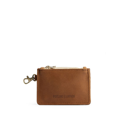 Biscotti | Leather double zip wallet with keychain clasp